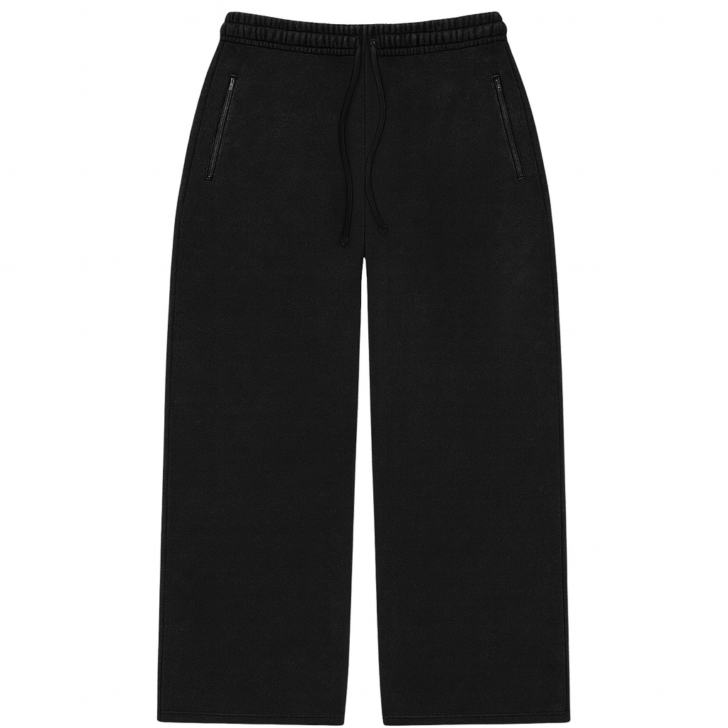 Blank Open Leg Fleece Sweatpants